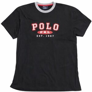 Vintage Polo Ralph Lauren Shirt XXL Black PRL Spellout USA Made 90s Graphic Tee